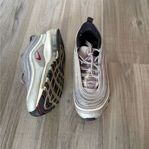 Nike Air Max 97 Metallic Silver with Red Accents